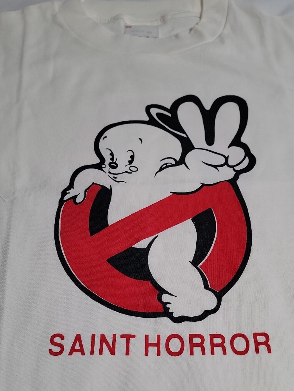 Saint Mxxxxxx Saint Horror Men's Short Sleeve Graphic Tee - White - Picture 2 of 5
